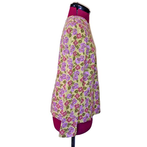Croft & Barrow Knit Top Multicolor Womens Size Large Floral Print Long Sleeve - Picture 3 of 7